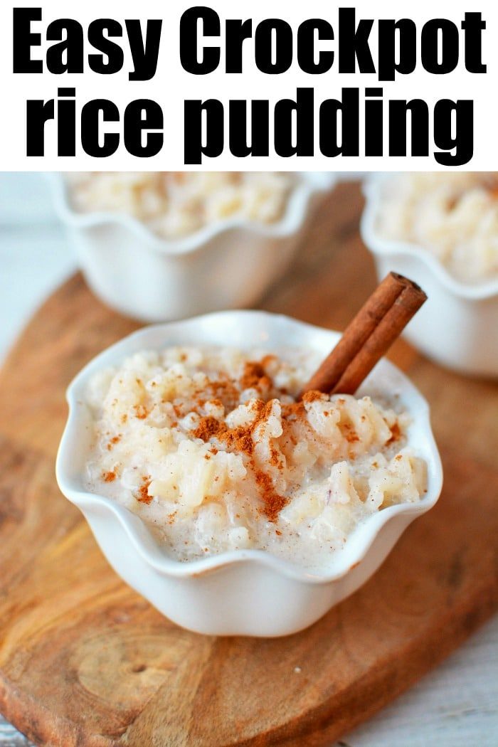 slow cooker rice pudding