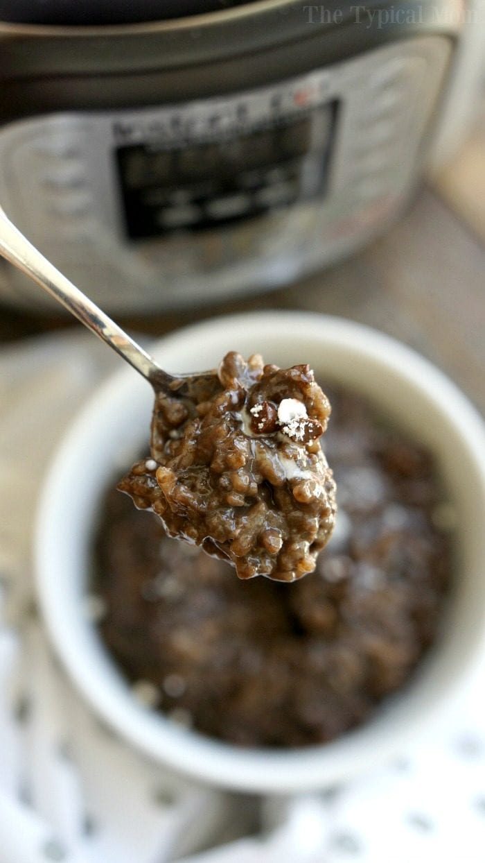 Instant Pot chocolate rice pudding