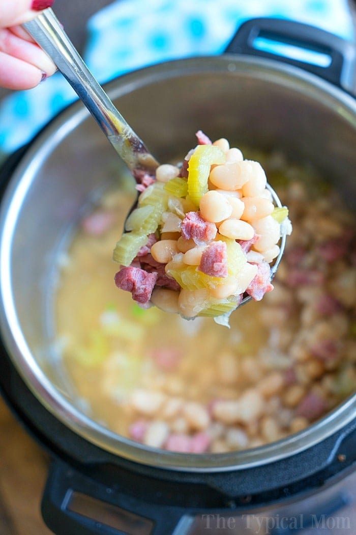 pressure cooker ham and beans 2