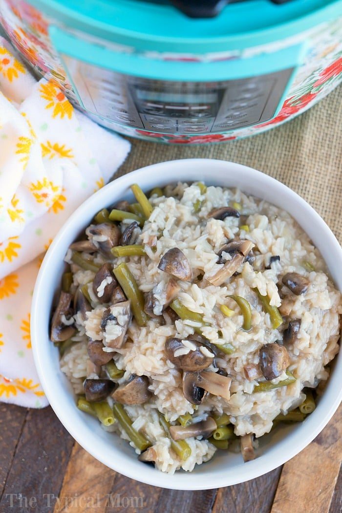 instant pot mushroom rice