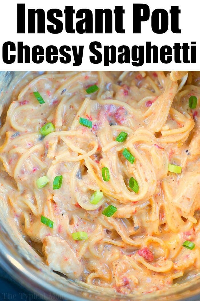 Pressure Cooker Cheesy Chicken Spaghetti