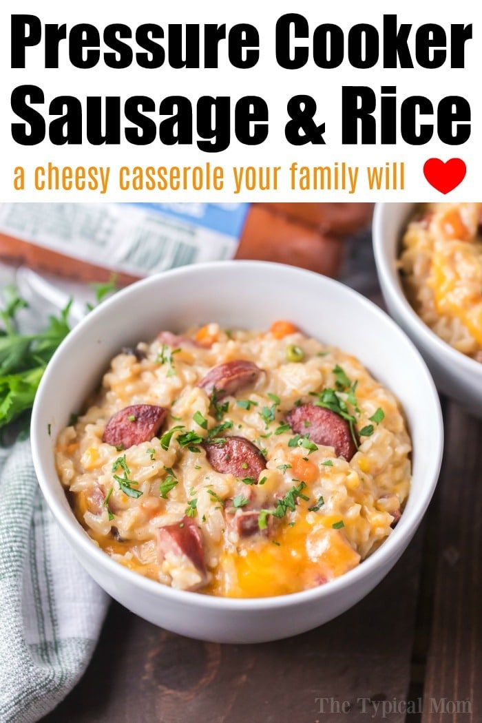 instant pot sausage and rice