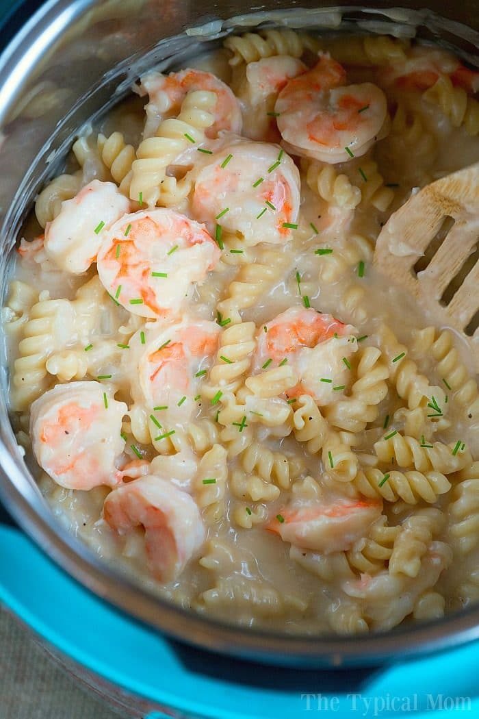 instant pot shrimp alfredo pasta