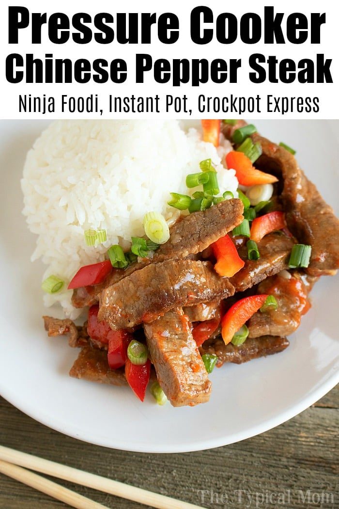 Pressure Cooker Chinese Pepper Steak