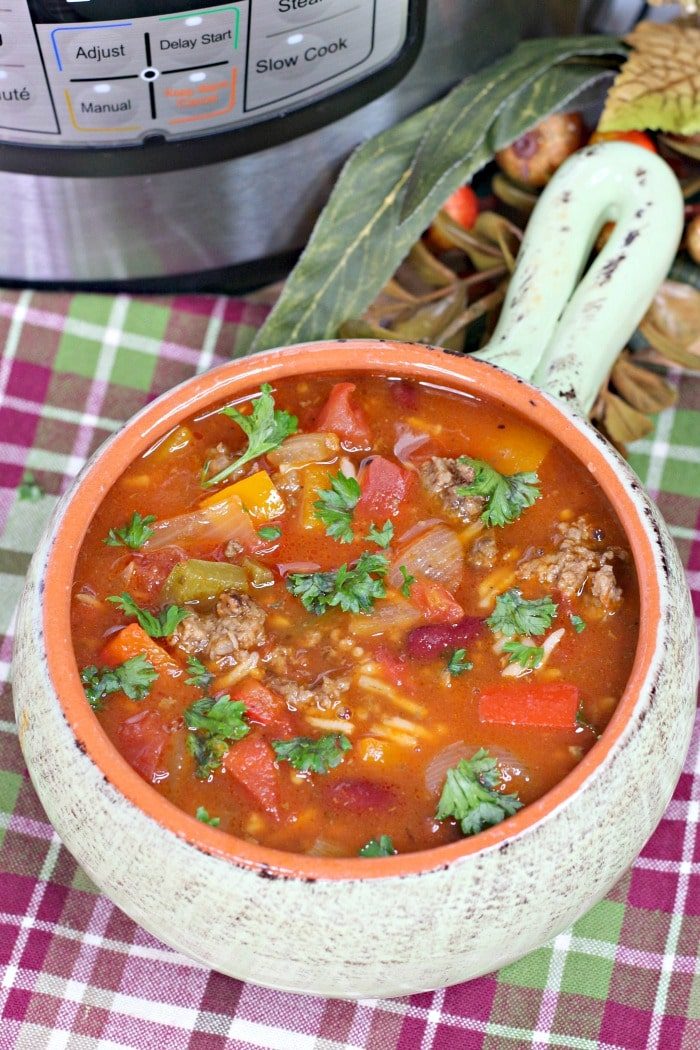 Instant Pot Stuffed Pepper Soup