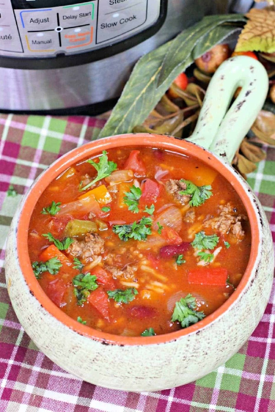 Instant Pot Stuffed Pepper Soup
