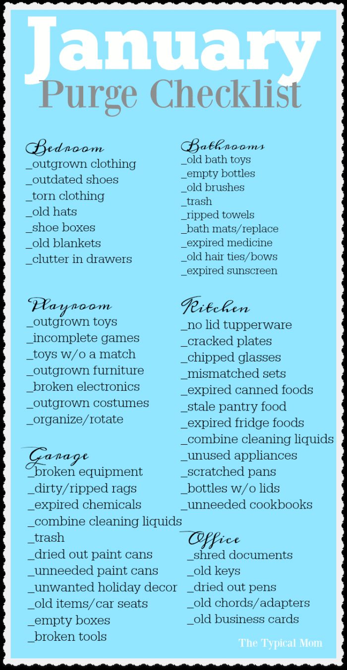 january purge checklist