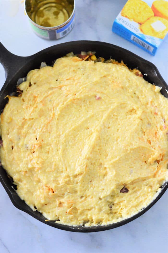 Ground Beef Cornbread Casserole