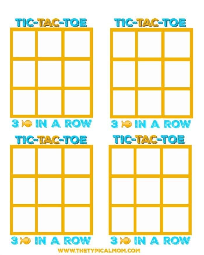 goldfish tic tac toe