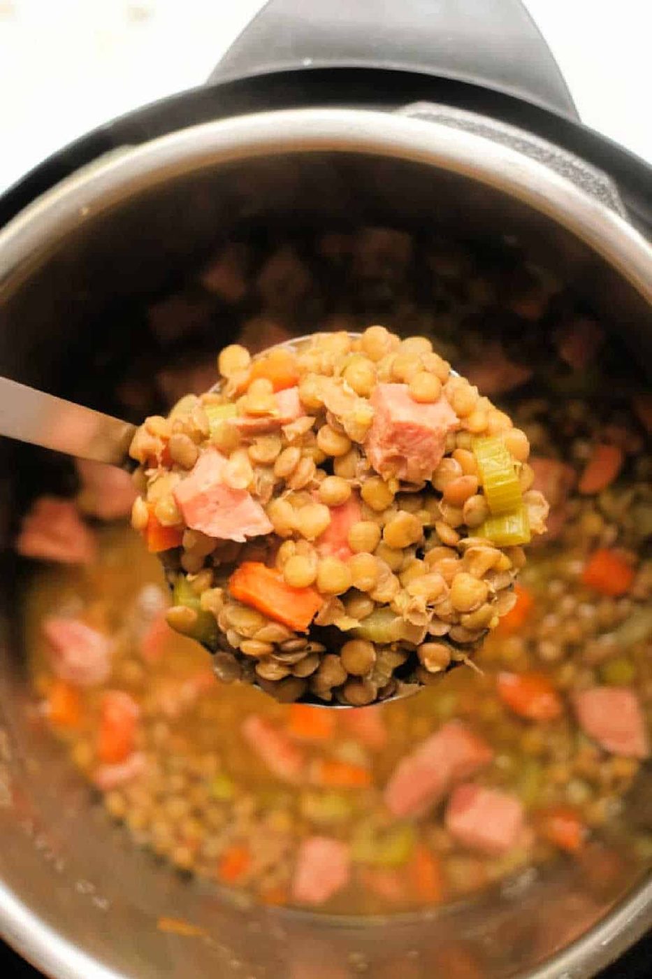 Instant Pot Lentil Soup and Ham