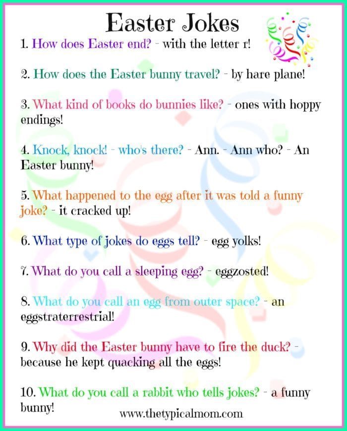 easter jokes for kids