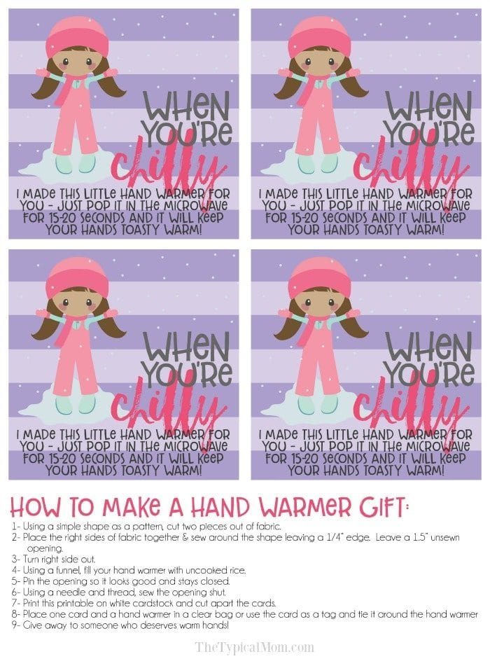 handwarmer printable