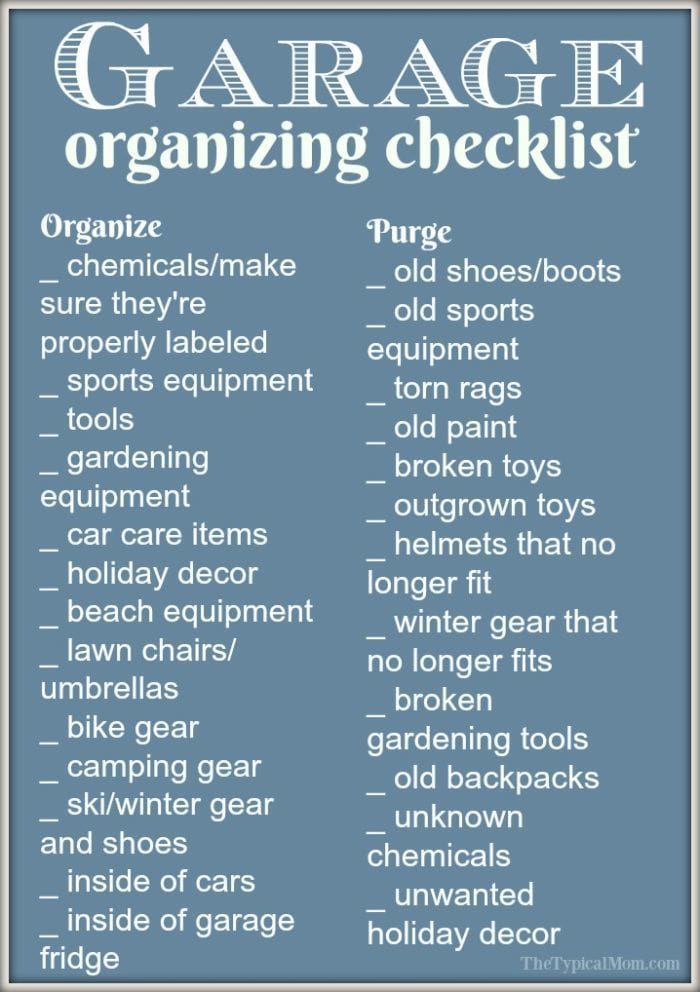 garage organization tips