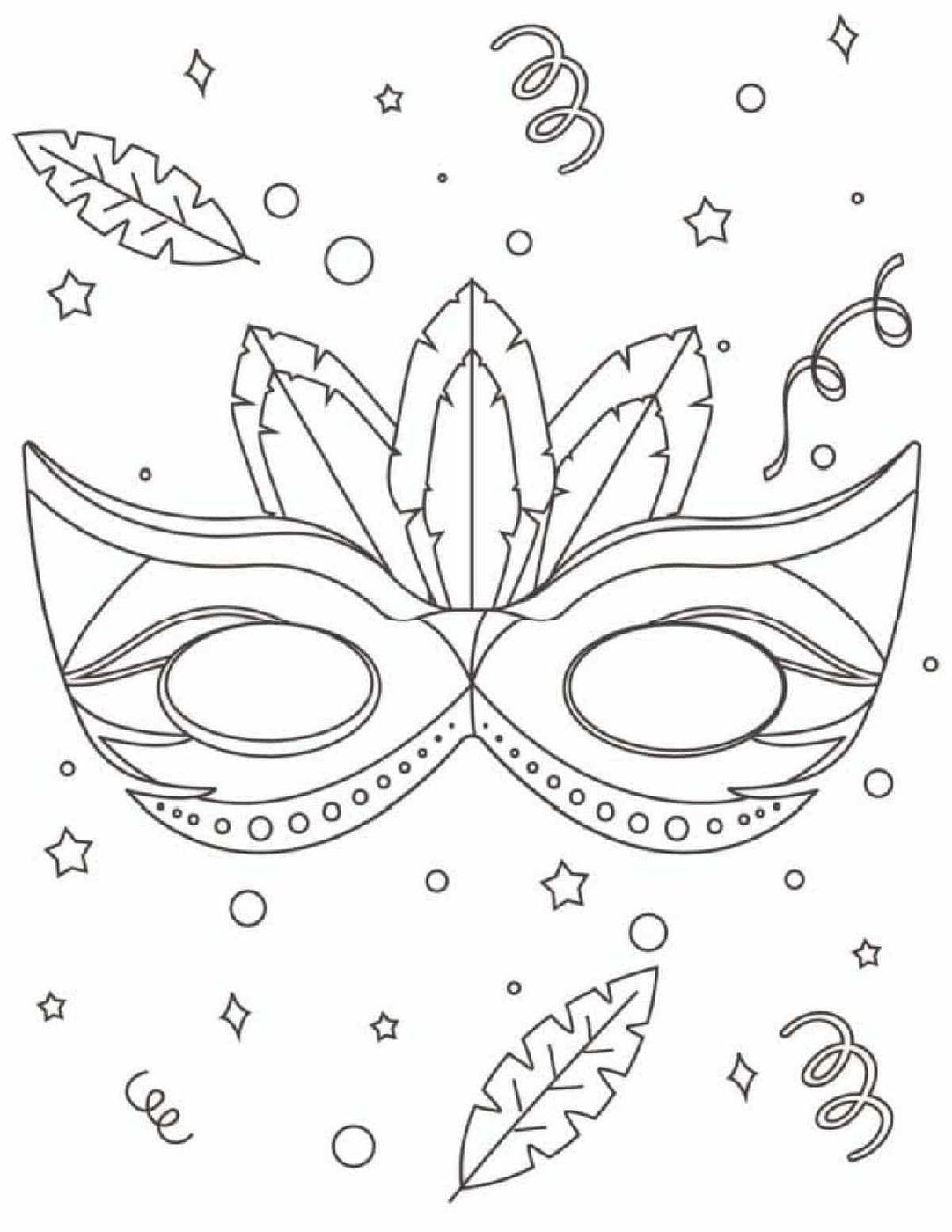 Free Mardi Gras Coloring Pages