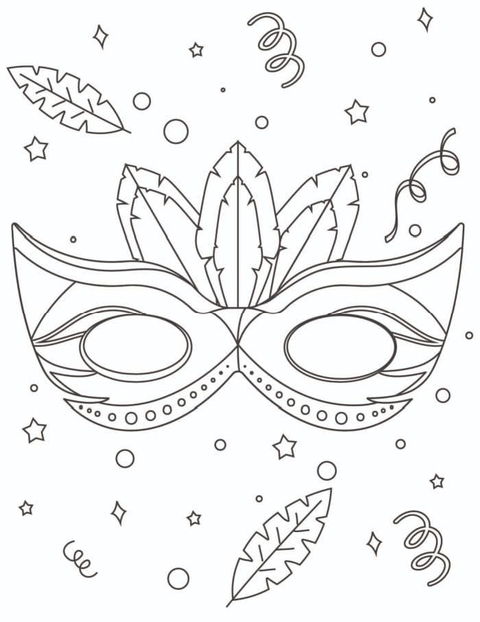 Mardi Gras mask Coloring Pages