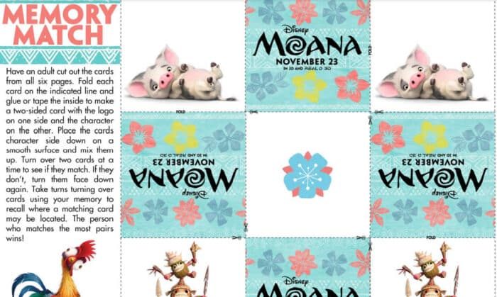 Moana Free Printables