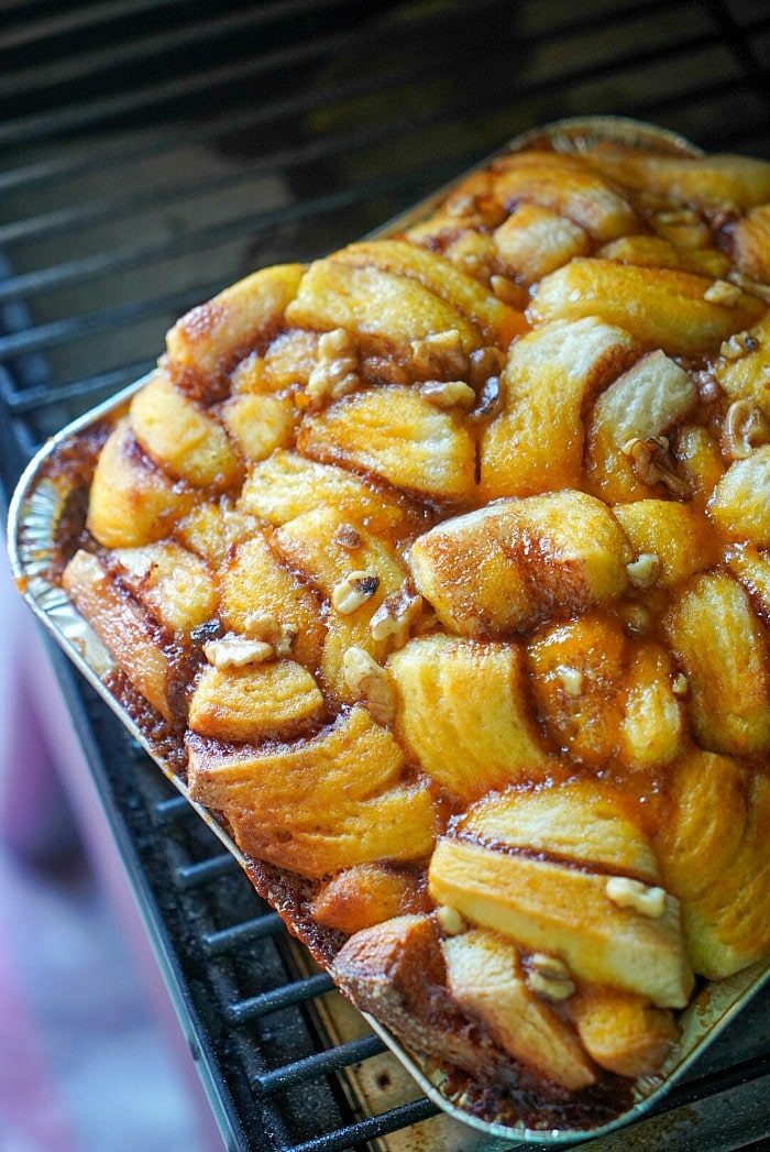 Killer Monkey Bread in a Smoker