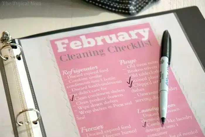 whole house cleaning schedule