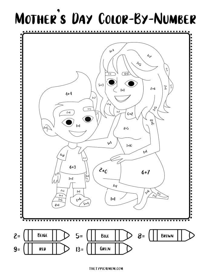 Mothers Day Color by Number