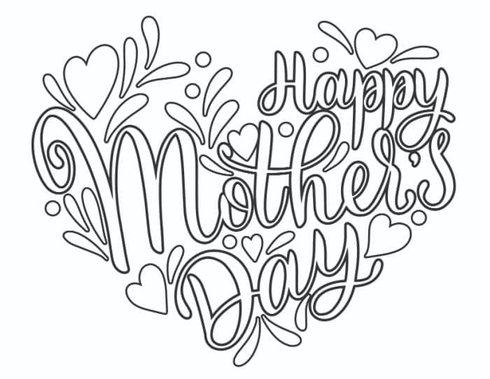 Printable Mothers Day Coloring Pages