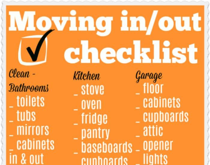 Move In Move Out Cleaning Checklist