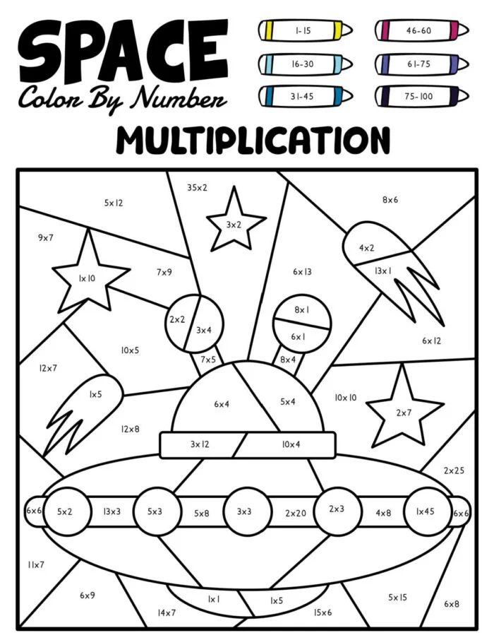 Color by Number Multiplication