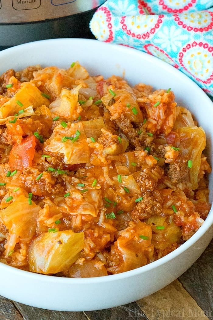 instant pot stuffed cabbage casserole