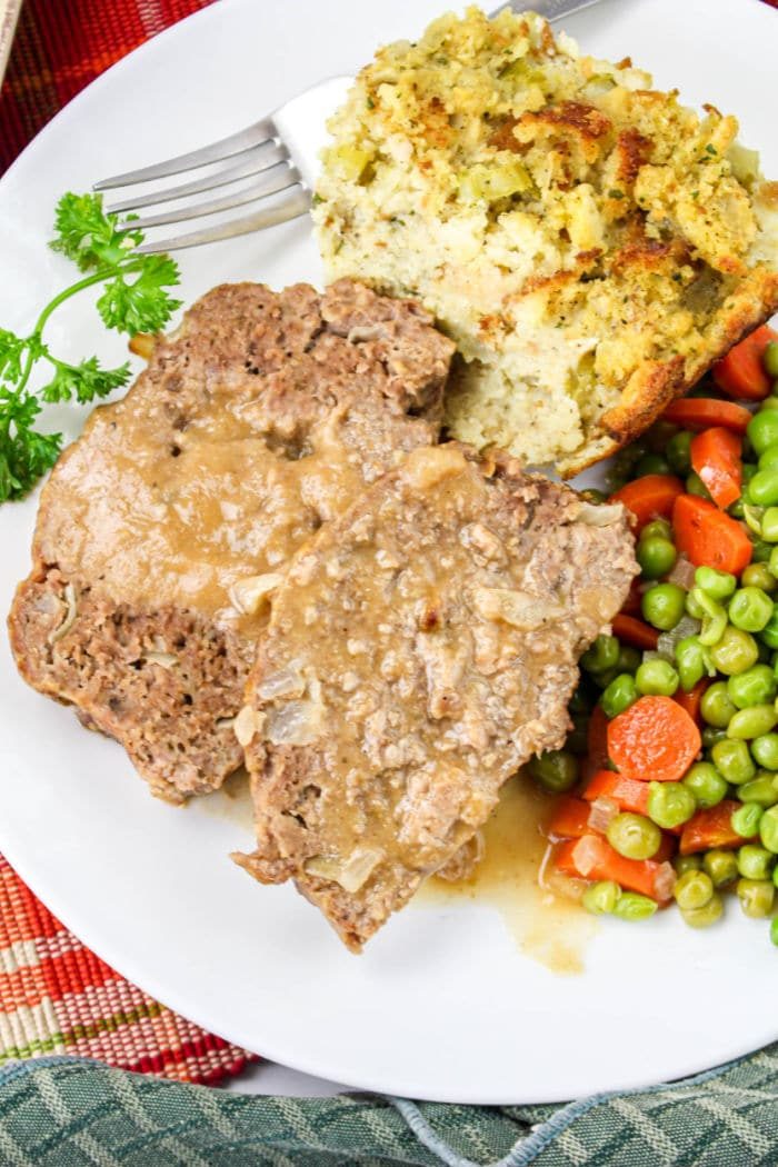 Meatloaf with gravy