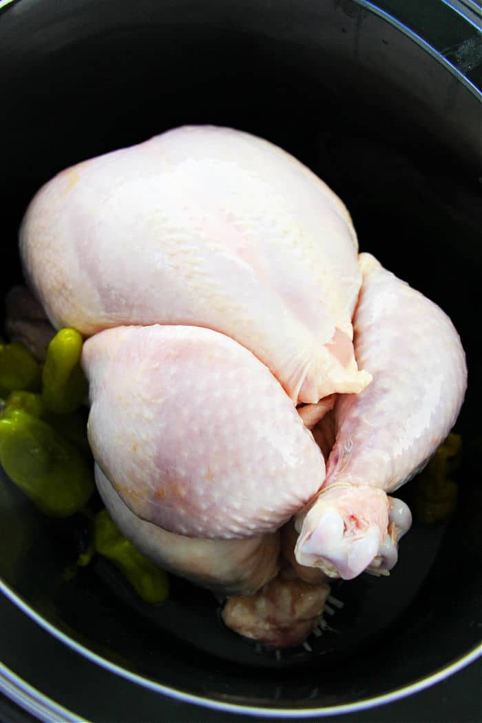 whole chicken in crockpot