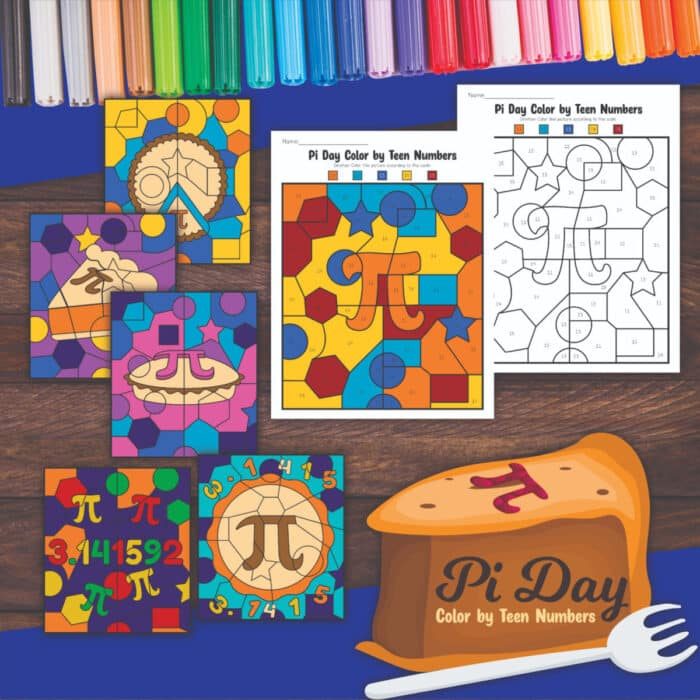 coloring pages pi day