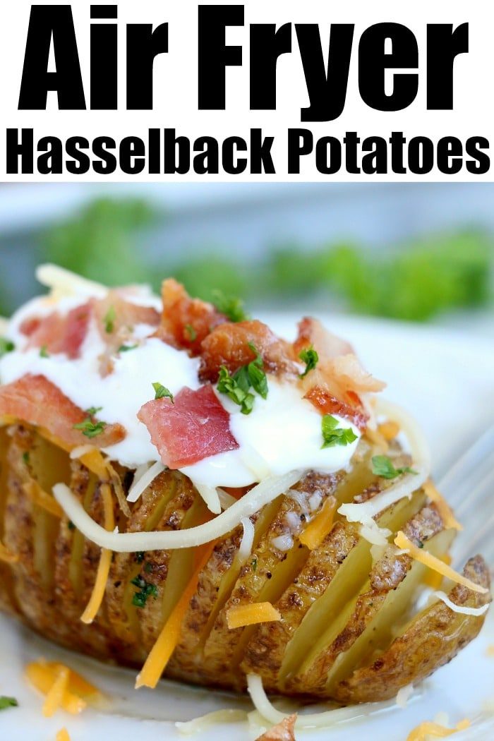 air fryer hasselback potatoes