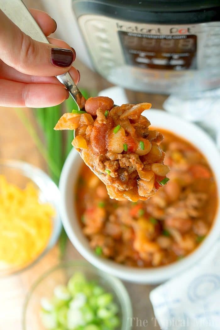 pressure cooker chili with dry beans 4