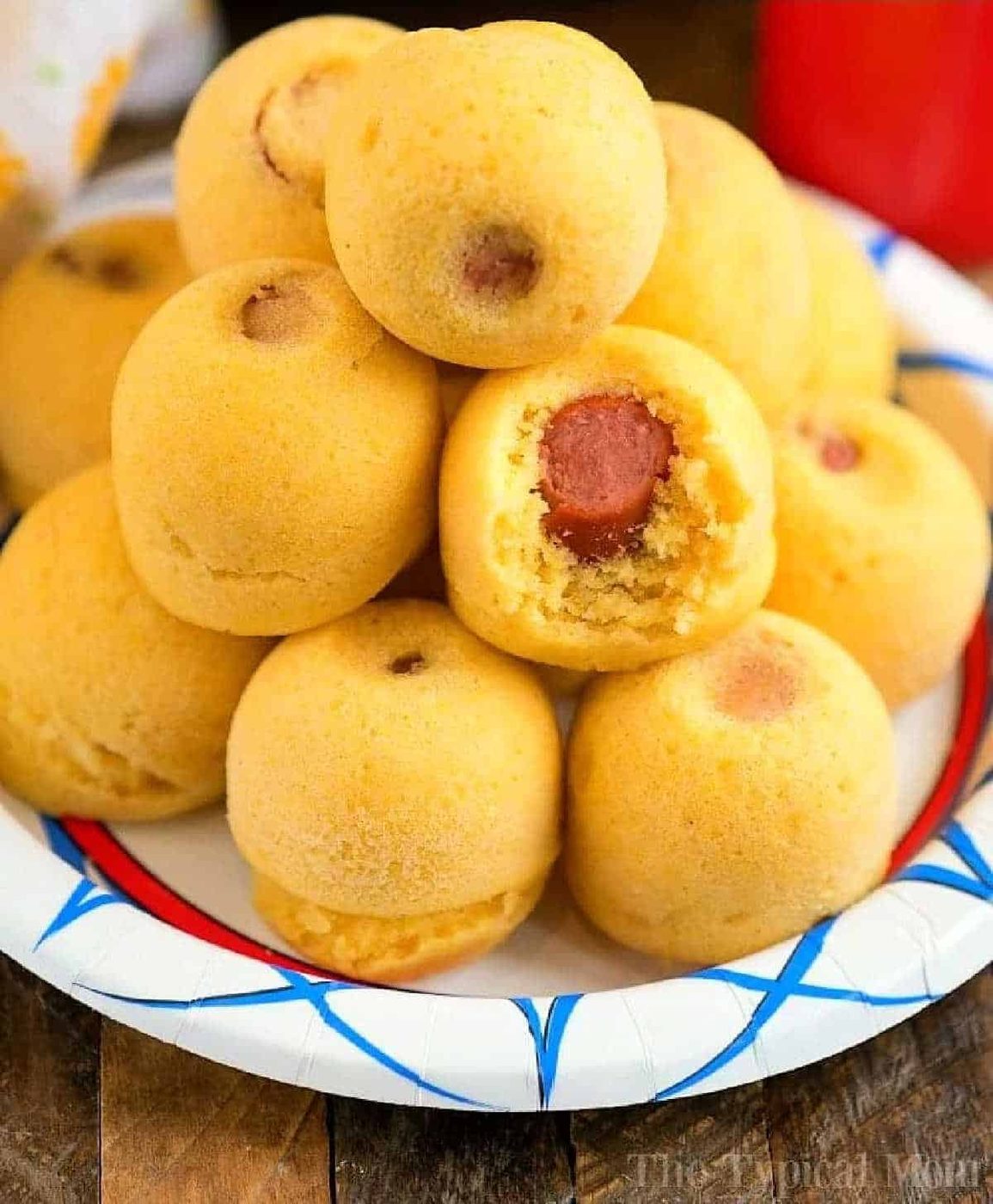 Pressure Cooker Corn Dog Bites