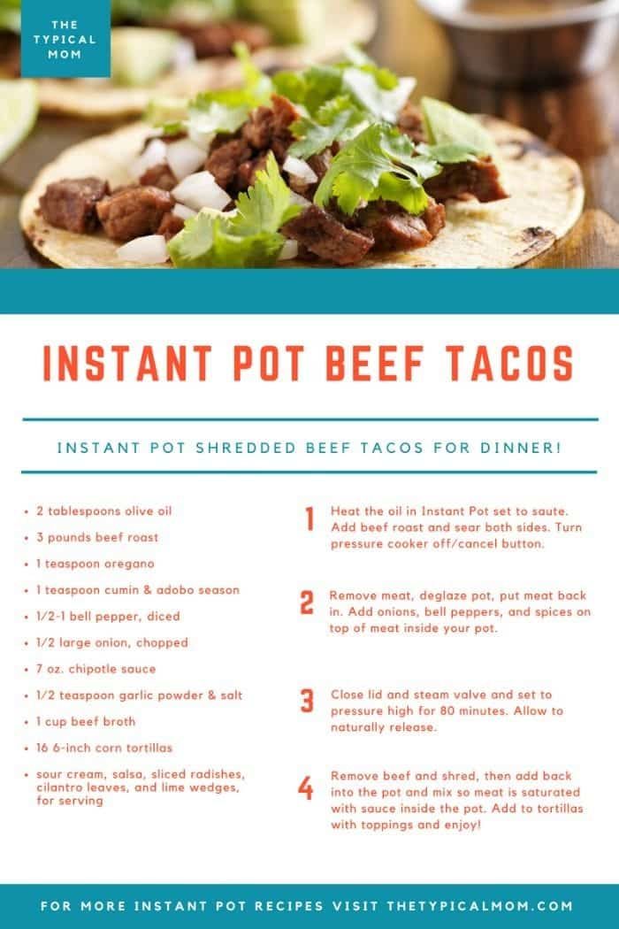 Carne Deshebrada Instant Pot