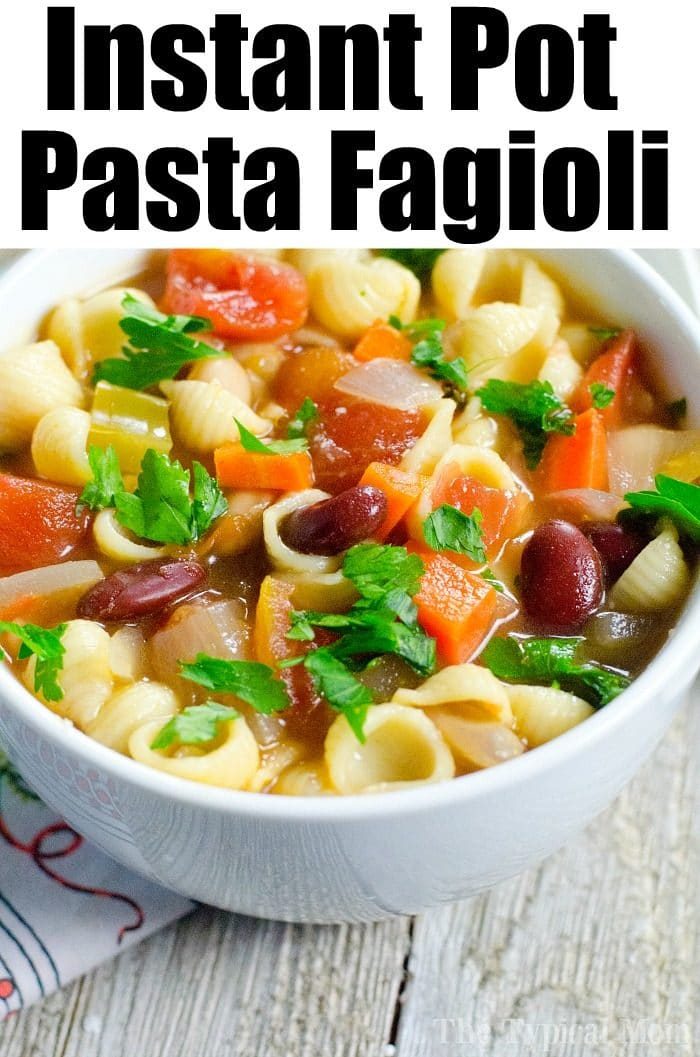 instant pot pasta fagioli