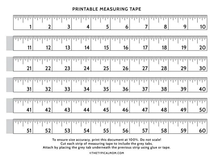 Measuring Tape printable
