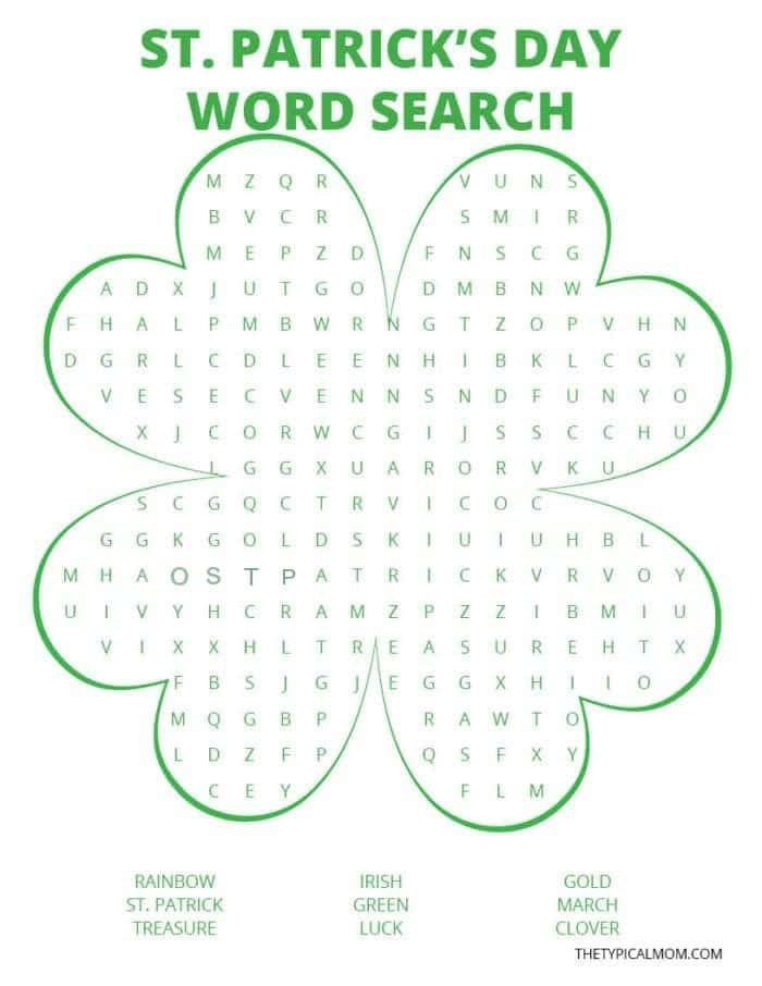 St. Patrick's Day Word Search