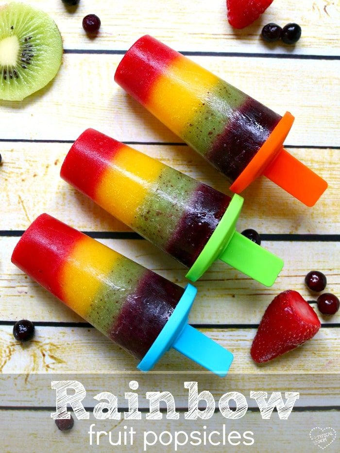 Fresh Fruit Rainbow Popsicle