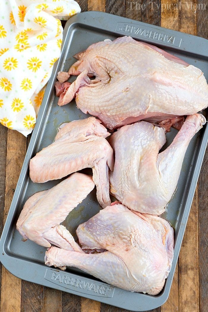 Cutting Up a Raw Turkey