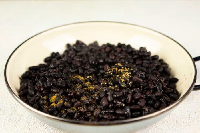 black beans refried