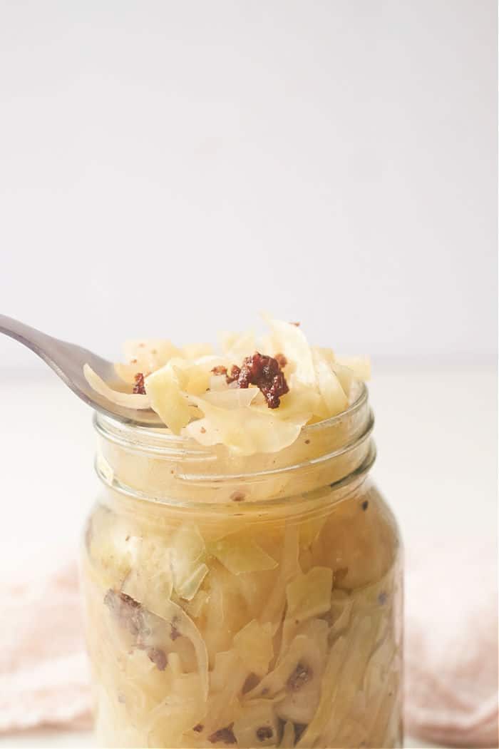 ground beef and sauerkraut