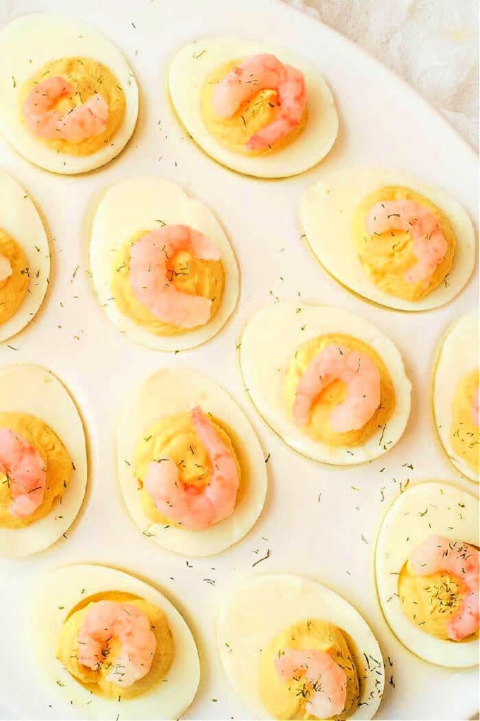 mini shrimp deviled eggs