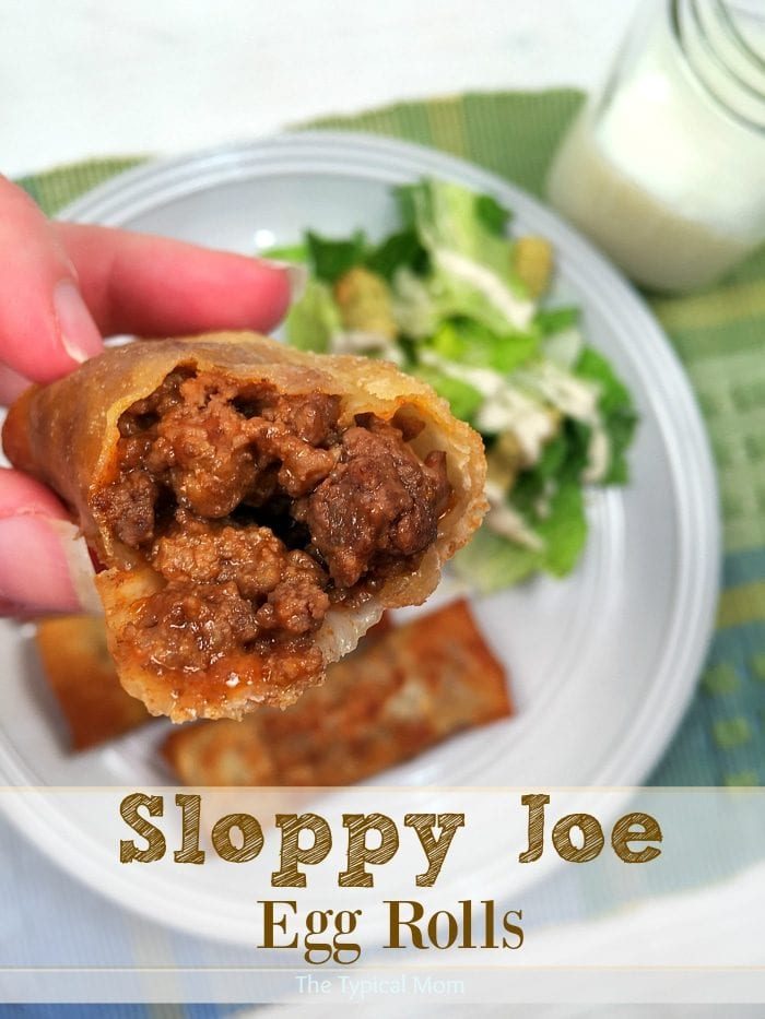 sloppy joe egg rolls