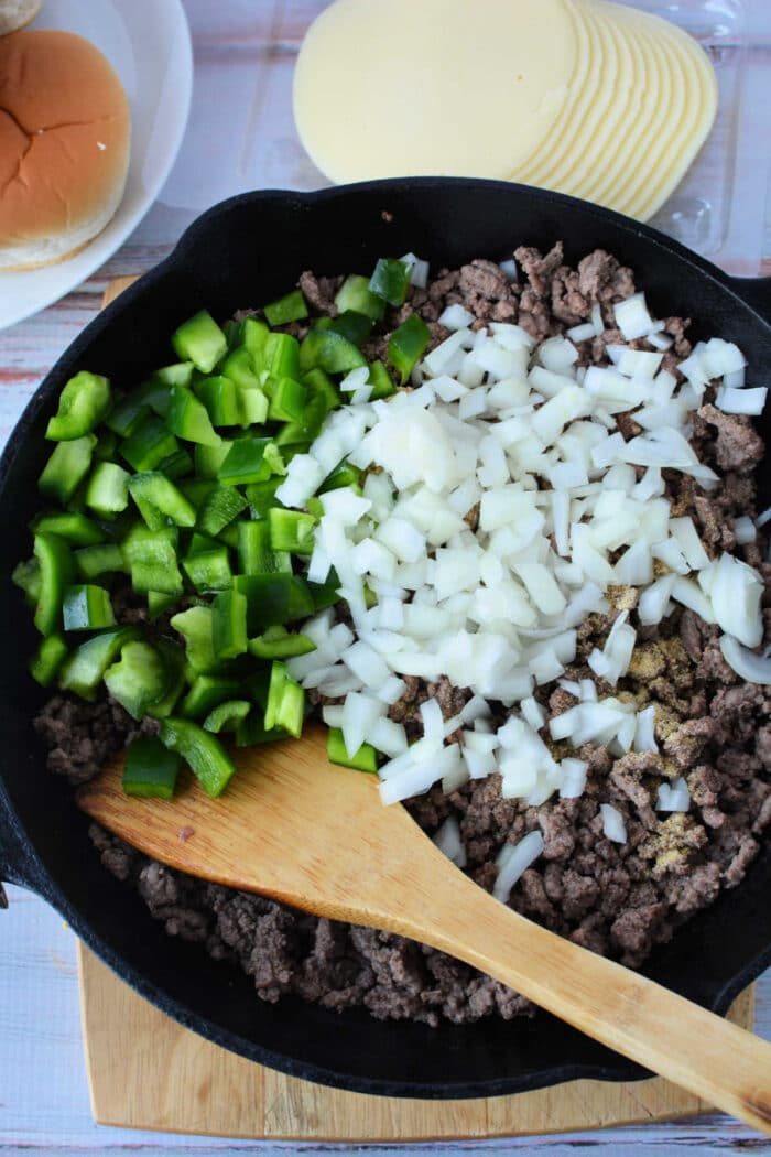 Ground Beef Philly Cheesesteak