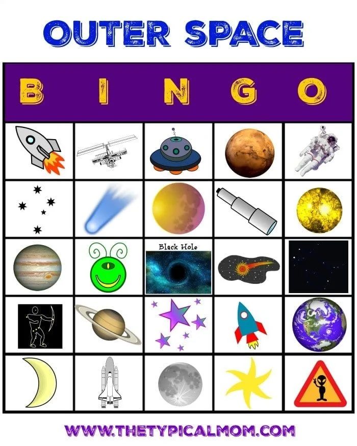 Space activities for kids