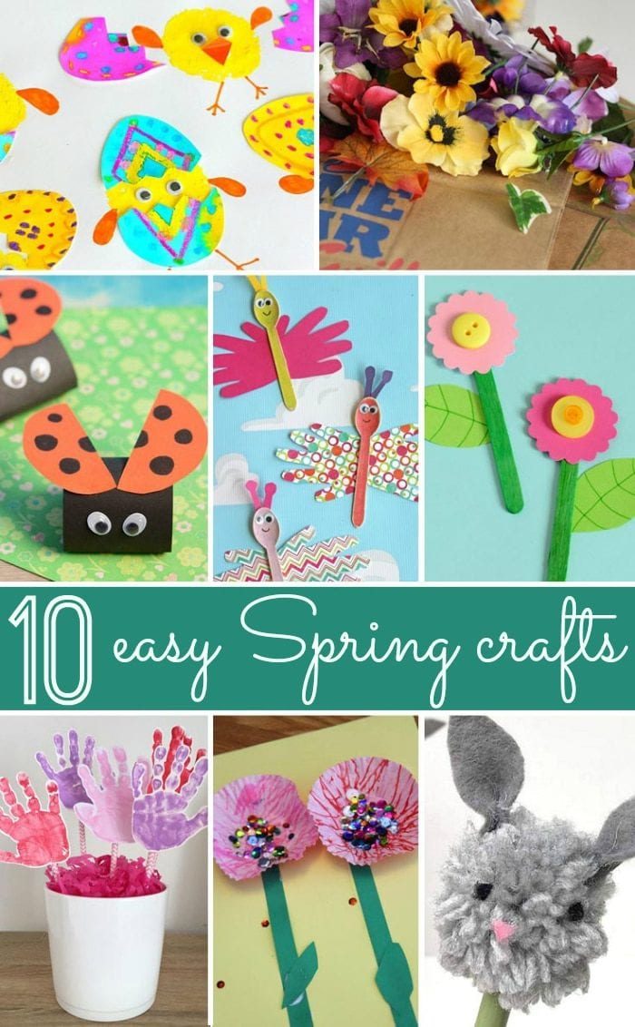 10 Easy Spring crafts for kids that are solid for the classroom, toddlers, preschoolers and are inexpensive to make.