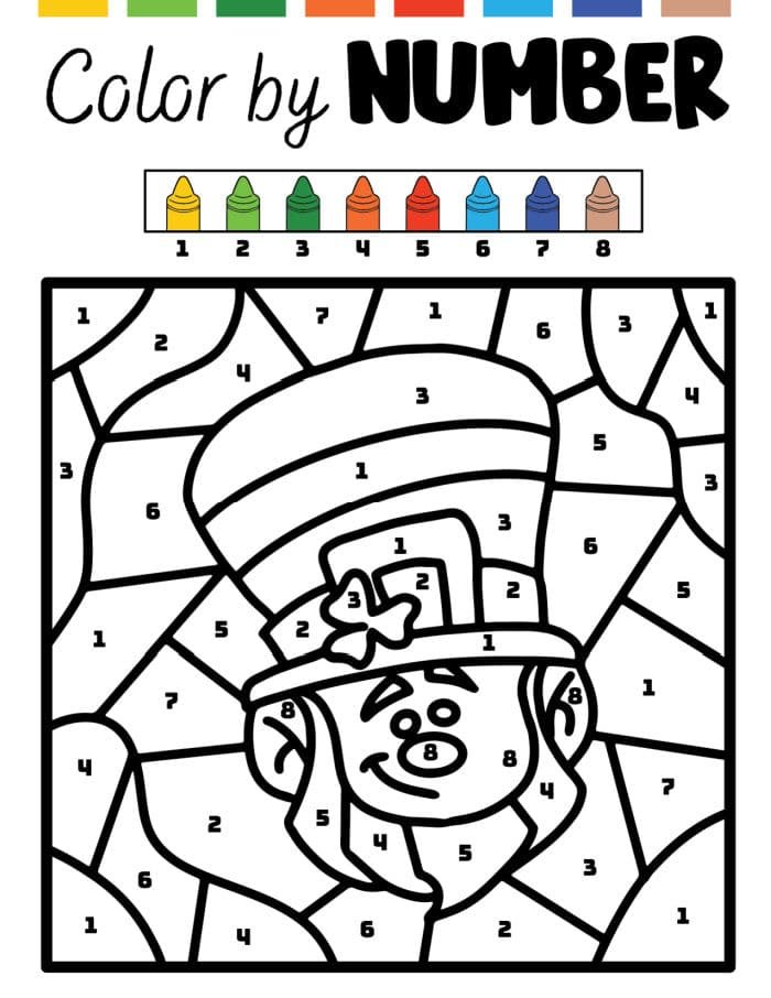 St Patricks Day Color by Number