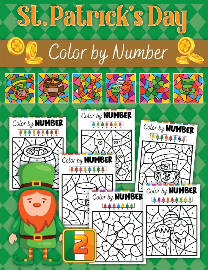 color by number st patricks day