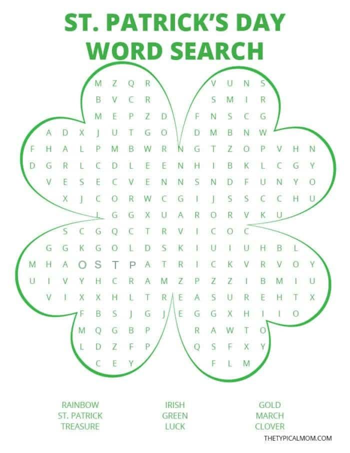 St. Patrick's Day Word Search
