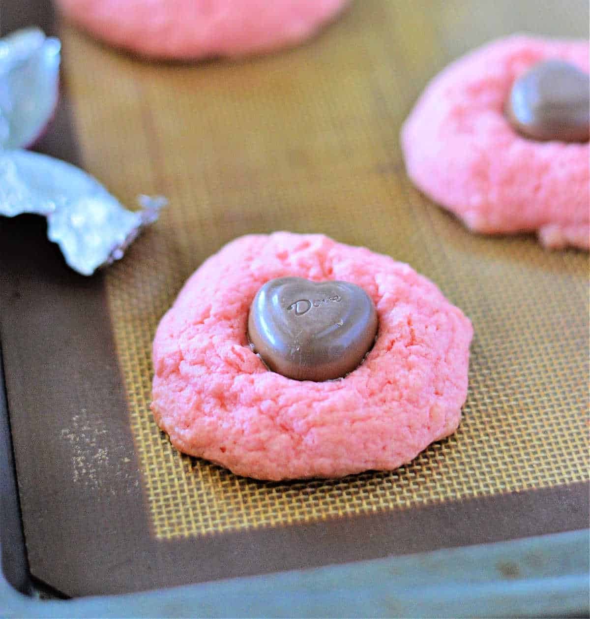 Strawberry Cake Mix Cookies